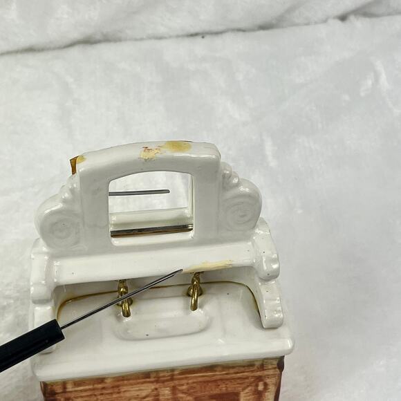 Shackman 1:12 Miniature Dollhouse Porcelain Sink with Mirror & Faucets Japan - Picture 10 of 12